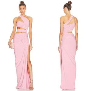 J.Angelique Cassie Sleeveless Ruched Cut-Out Bodycon Dress Pink